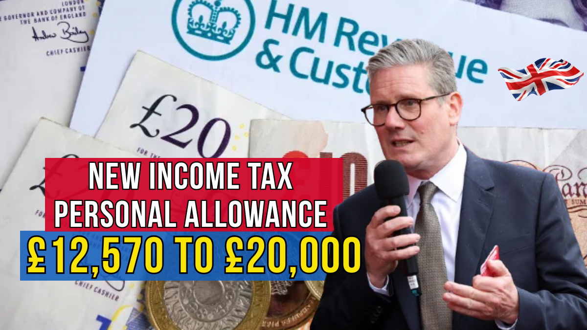 New Income Tax Personal Allowance from £12,570 to £20,000