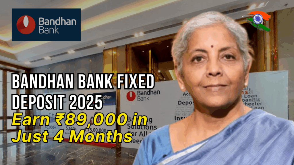 Bandhan Bank Fixed Deposit 2025: How to Earn ₹89,000 in Just 4 Months