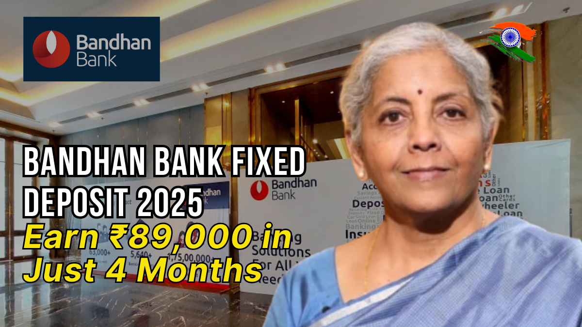 Bandhan Bank Fixed Deposit 2025: How to Earn ₹89,000 in Just 4 Months