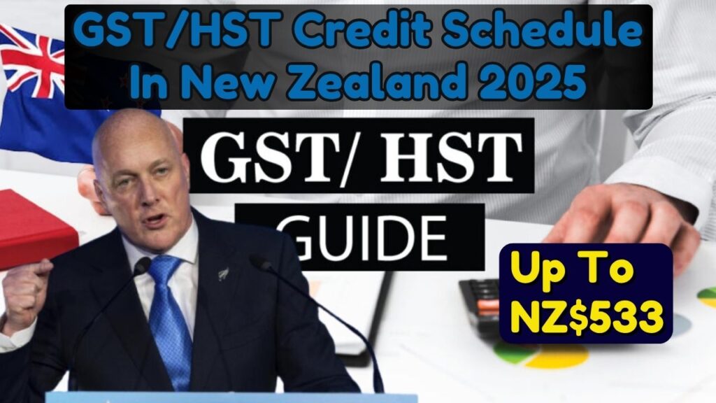 GST/HST Credit Schedule In New Zealand 2025: Up To NZ$533 From 20 November