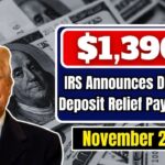 IRS $1,390 Direct Deposit Relief Payment: Complete Guide for November 2025