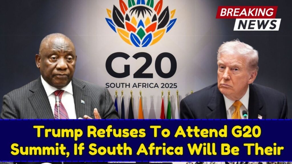 Trump Says He Will Skip G20 Summit In South Africa, Questions Country’s Place In Group