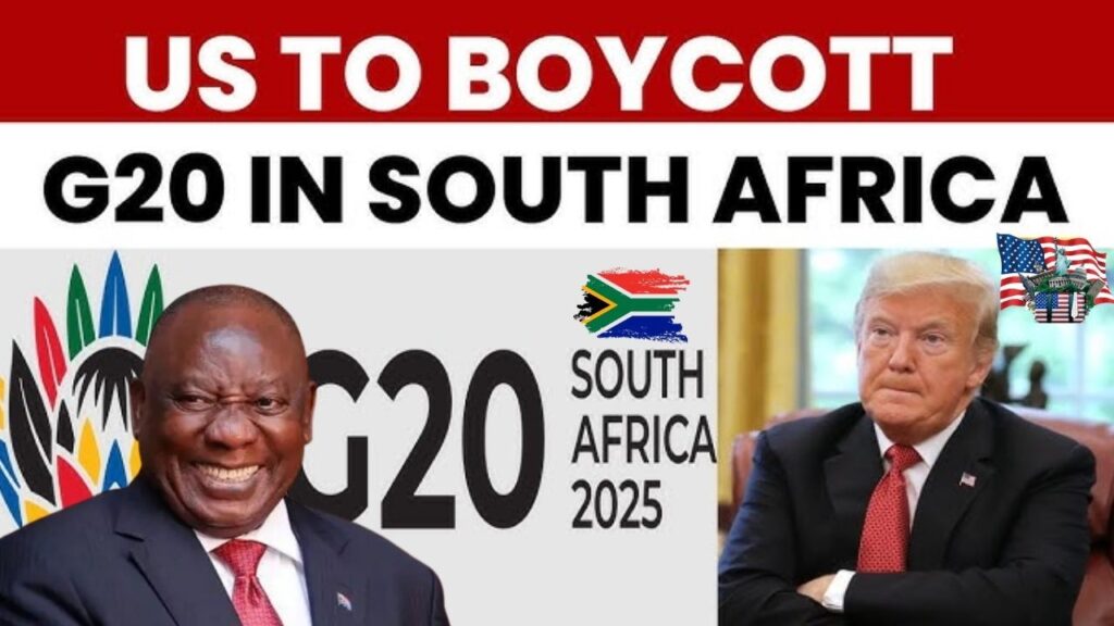 U.S. to Boycott G20 Summit in South Africa